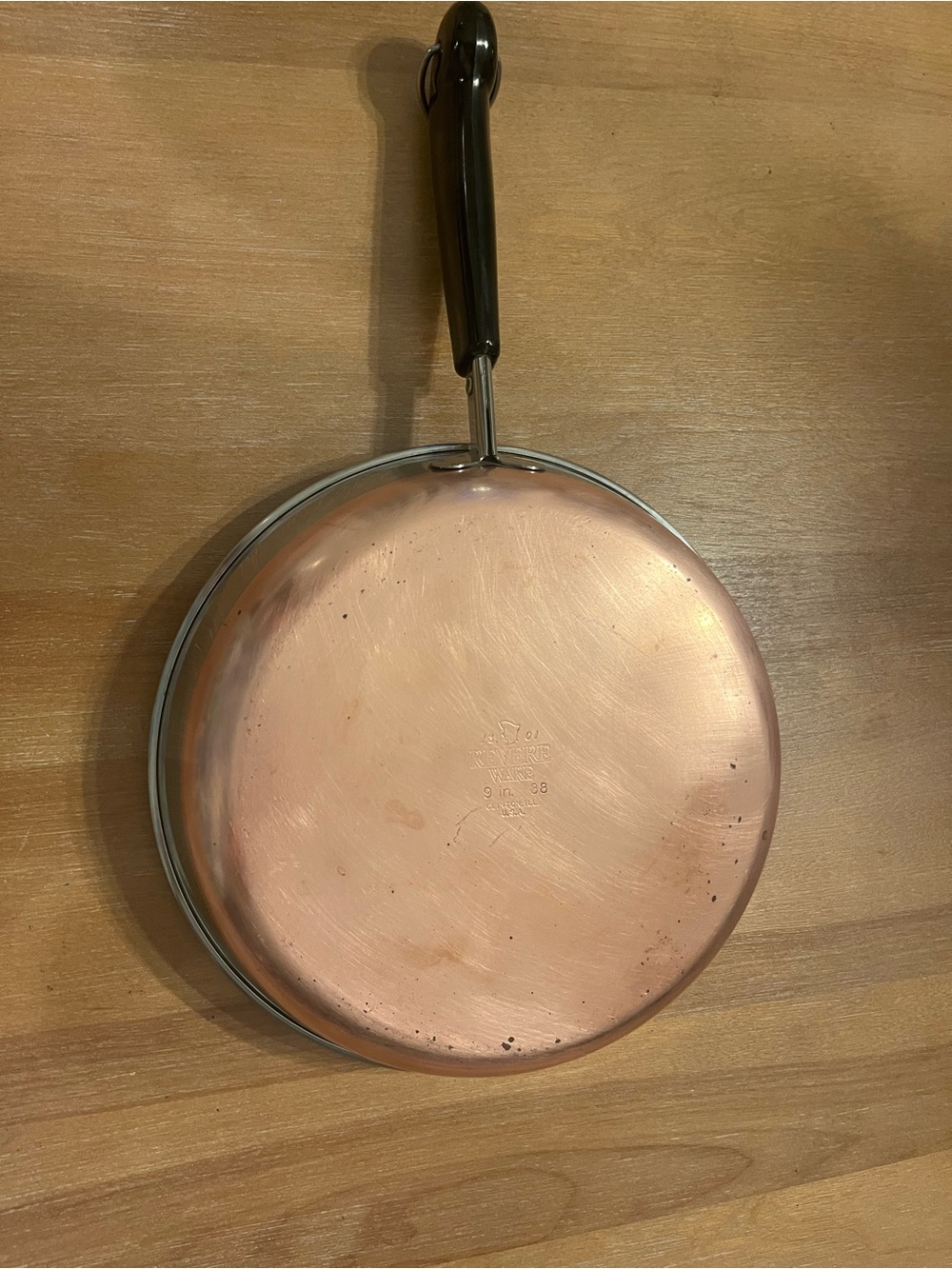 Revere Ware 9” copper bottom pan